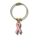 Stock Wine Charm- Pink Ribbon